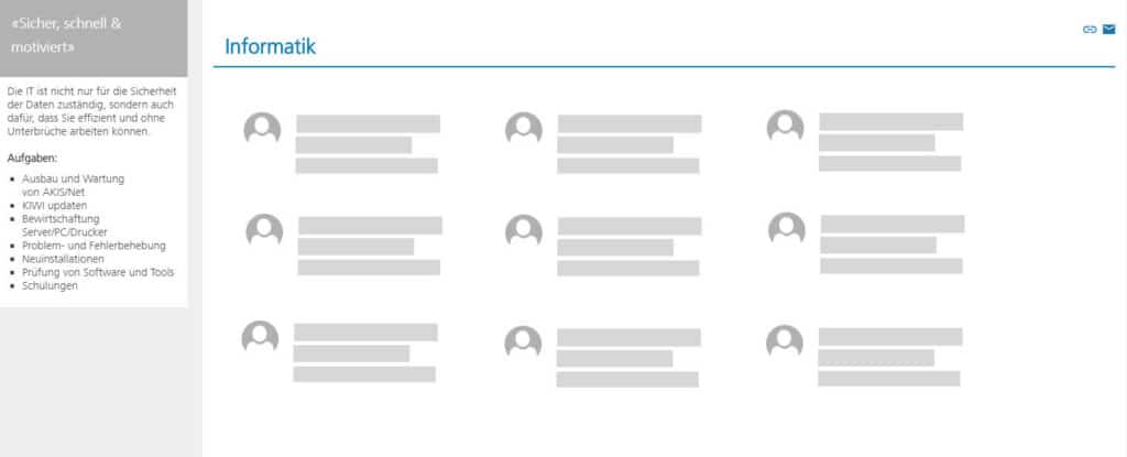Organigramm Teams KIWI - innobit ag